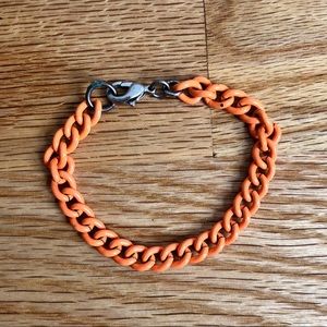 GAP Chain link orange enamel bracelet